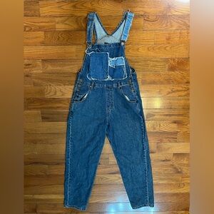 Zara Trafaluc Distressed Patchwork Denim Overalls Womens S Good